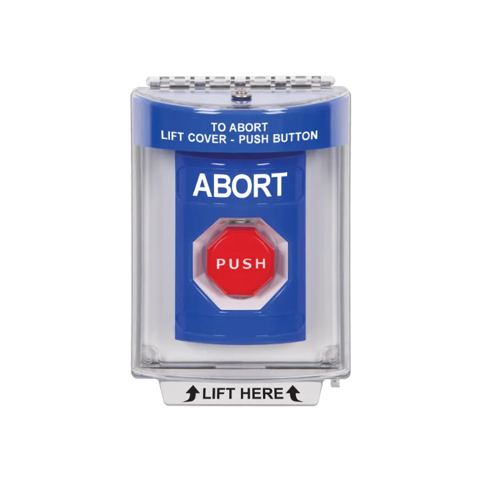 Standard Labeling, Buttons With Universal Stopper Flush, Key To Reset Illuminated, Blue, SS2432AB-EN
