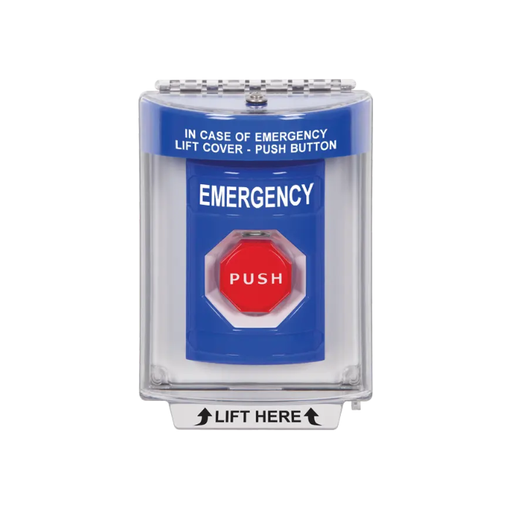 Standard Labeling, Buttons With Universal Stopper Flush, Key To Reset Illuminated, Blue, SS2432EM-EN
