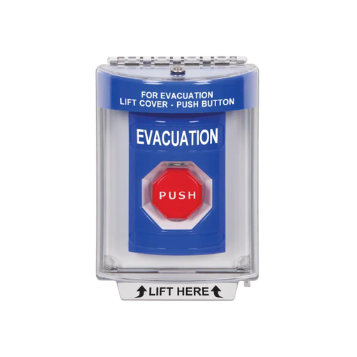 Standard Labeling, Buttons With Universal Stopper Flush, Key To Reset Illuminated, Blue, SS2432EV-EN