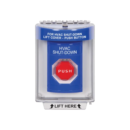 Standard Labeling, Buttons With Universal Stopper Flush, Key To Reset Illuminated, Blue, SS2432HV-EN