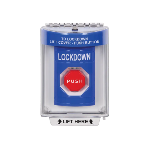 Standard Labeling, Buttons With Universal Stopper Flush, Key To Reset Illuminated, Blue, SS2432LD-EN