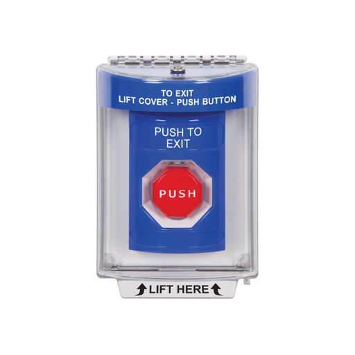 Standard Labeling, Buttons With Universal Stopper Flush, Key To Reset Illuminated, Blue, SS2432PX-EN