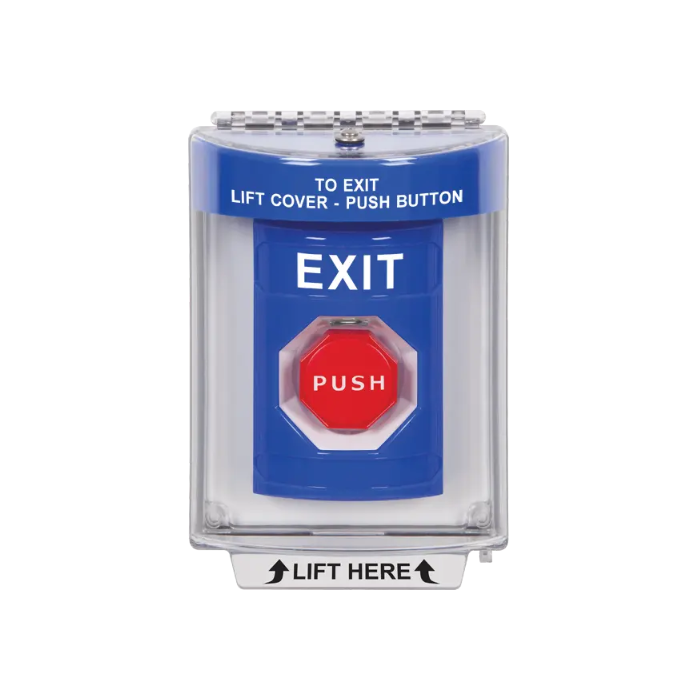 Standard Labeling, Buttons With Universal Stopper Flush, Key To Reset Illuminated, Blue, SS2432XT-EN