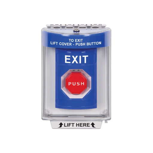 Standard Labeling, Buttons With Universal Stopper Flush, Key To Reset Illuminated, Blue, SS2432XT-EN