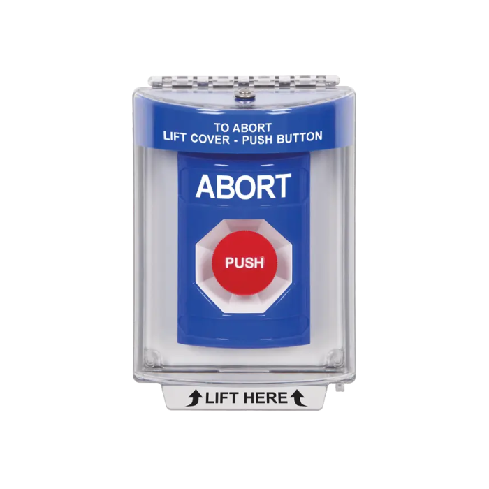 Standard Labeling, Buttons With Universal Stopper Flush, Momentary, Blue, SS2434AB-EN