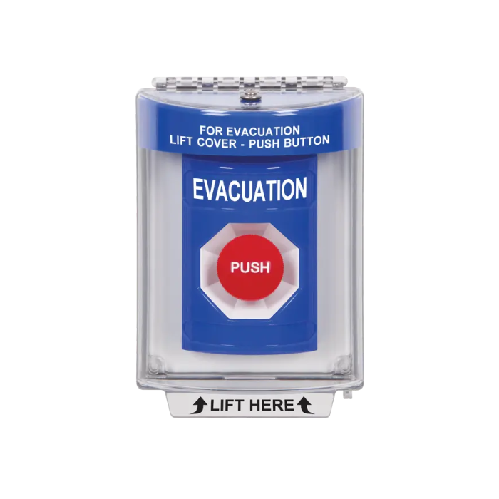Standard Labeling, Buttons With Universal Stopper Flush, Momentary, Blue, SS2434EV-EN