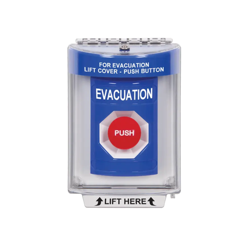 Standard Labeling, Buttons With Universal Stopper Flush, Momentary, Blue, SS2434EV-EN