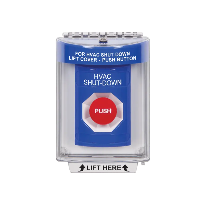 Standard Labeling, Buttons With Universal Stopper Flush, Momentary, Blue, SS2434HV-EN