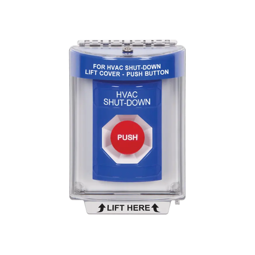 Standard Labeling, Buttons With Universal Stopper Flush, Momentary, Blue, SS2434HV-EN
