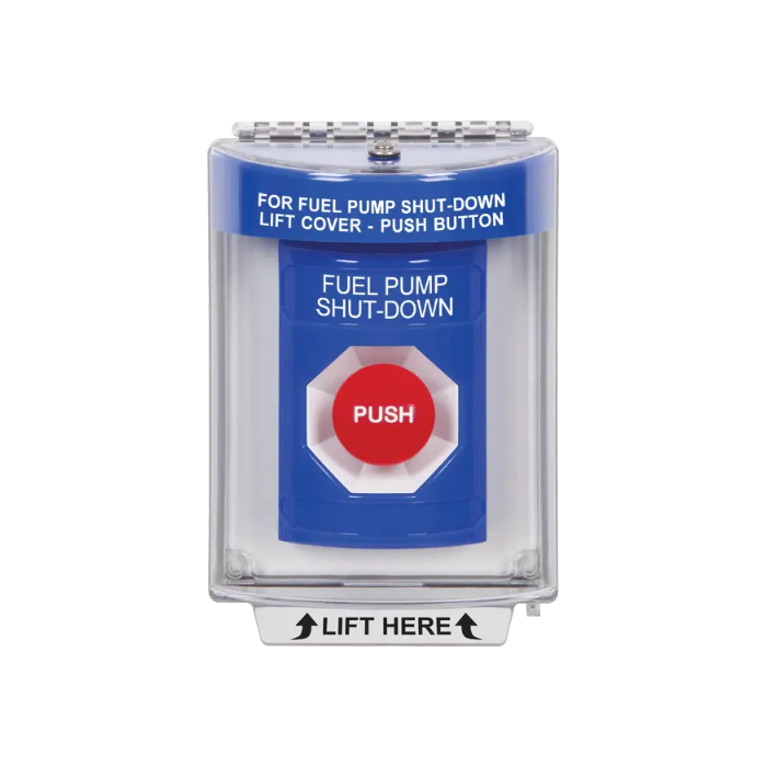 Standard Labeling, Buttons With Universal Stopper Flush, Momentary, Blue, SS2434PS-EN