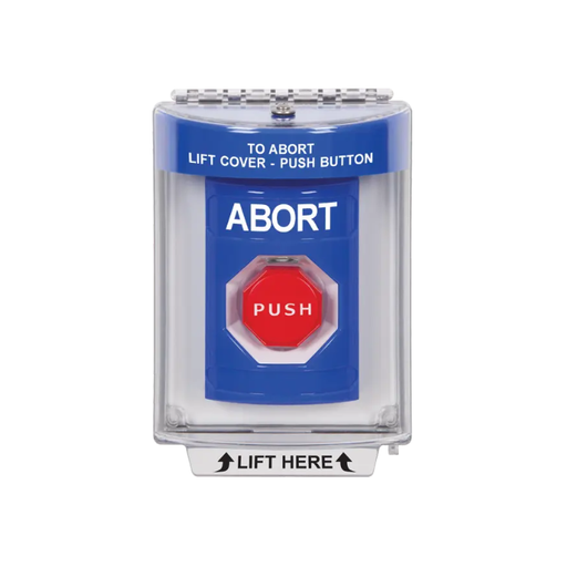 Standard Labeling, Buttons With Universal Stopper Flush, Momentary Illuminated, Blue, SS2435AB-EN
