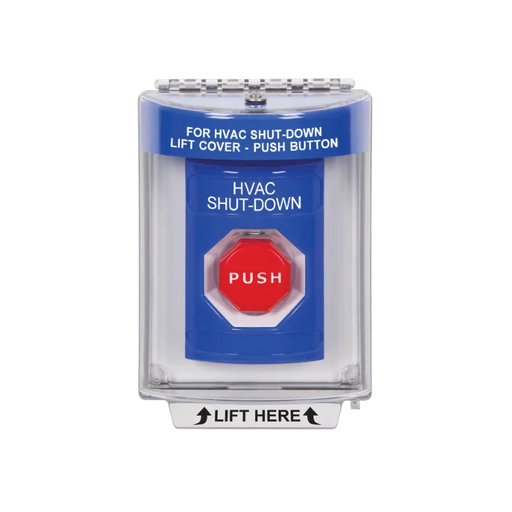 Standard Labeling, Buttons With Universal Stopper Flush, Momentary Illuminated, Blue, SS2435HV-EN
