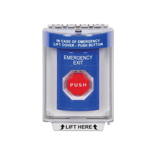 Standard Labeling, Buttons With Universal Stopper Flush, Pneumatic Illuminated, Blue, SS2438EX-EN