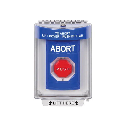 Standard Labeling, Buttons With Universal Stopper Flush, Turn To Reset Illuminated, Blue, SS2439AB-EN