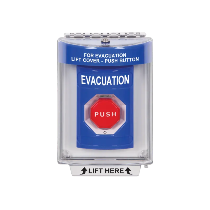 Standard Labeling, Buttons With Universal Stopper Flush, Turn To Reset Illuminated, Blue, SS2439EV-EN
