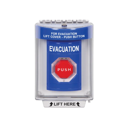 Standard Labeling, Buttons With Universal Stopper Flush, Turn To Reset Illuminated, Blue, SS2439EV-EN