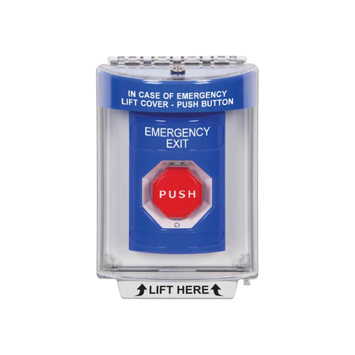 Standard Labeling, Buttons With Universal Stopper Flush, Turn To Reset Illuminated, Blue, SS2439EX-EN