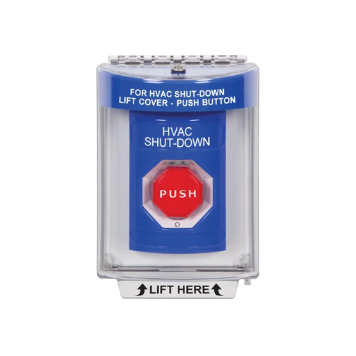 Standard Labeling, Buttons With Universal Stopper Flush, Turn To Reset Illuminated, Blue, SS2439HV-EN