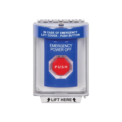 Standard Labeling, Buttons With Universal Stopper Flush, Turn To Reset Illuminated, Blue, SS2439PO-EN