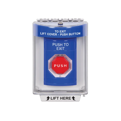 Standard Labeling, Buttons With Universal Stopper Flush, Turn To Reset Illuminated, Blue, SS2439PX-EN