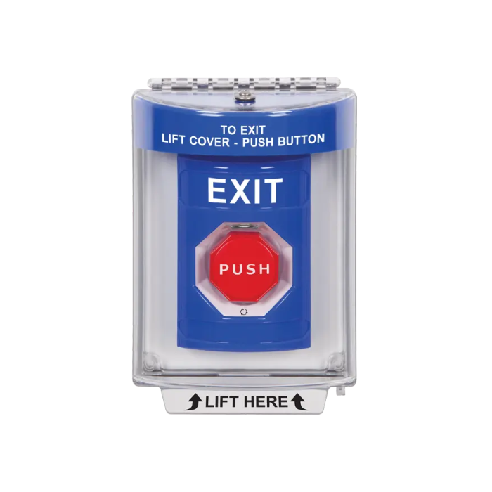 Standard Labeling, Buttons With Universal Stopper Flush, Turn To Reset Illuminated, Blue, SS2439XT-EN