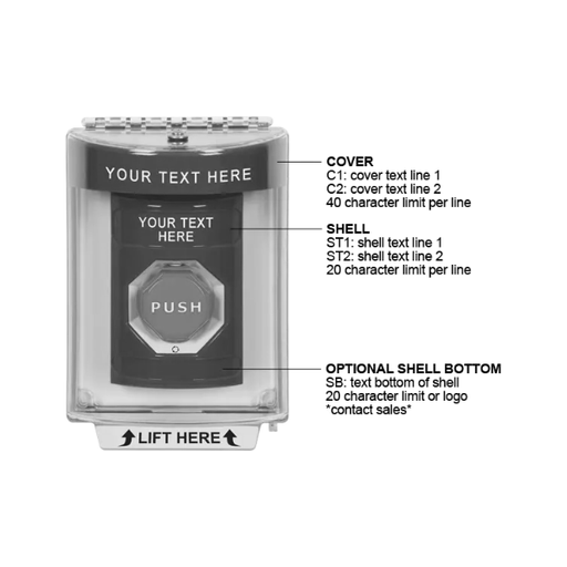 Custom Labeling, Buttons With Universal Stopper Flush, Turn To Reset Illuminated, Orange, SS2539ZA-EN