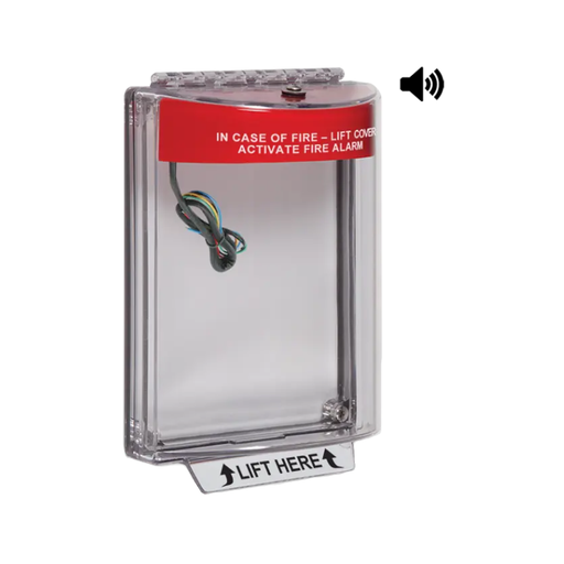 Universal Stopper® with Horn & Relay, Flush, Fire Label, STI-13030FR