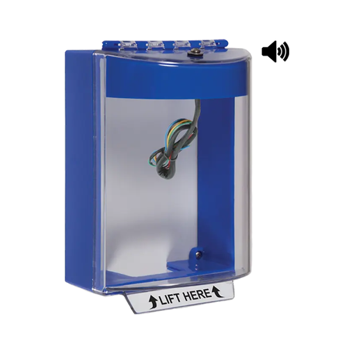 Universal Stopper® with Horn & Relay, Surface Mount, No Label, Blue, STI-13230NB