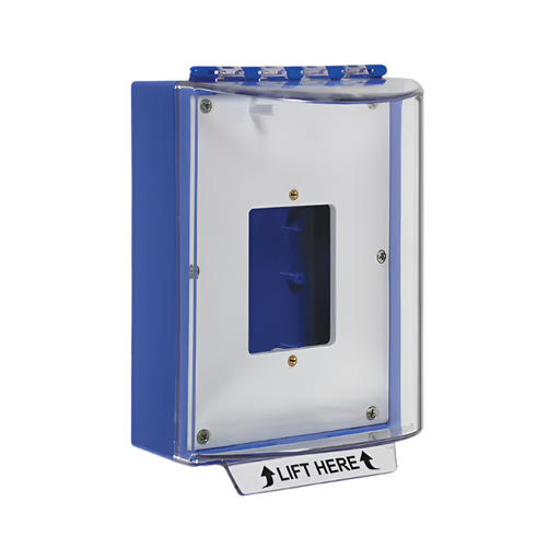 Universal Stopper® without Horn Housing, Enclosed Back Box, Open Mounting Plate, No Label, Blue, STI-13500NB