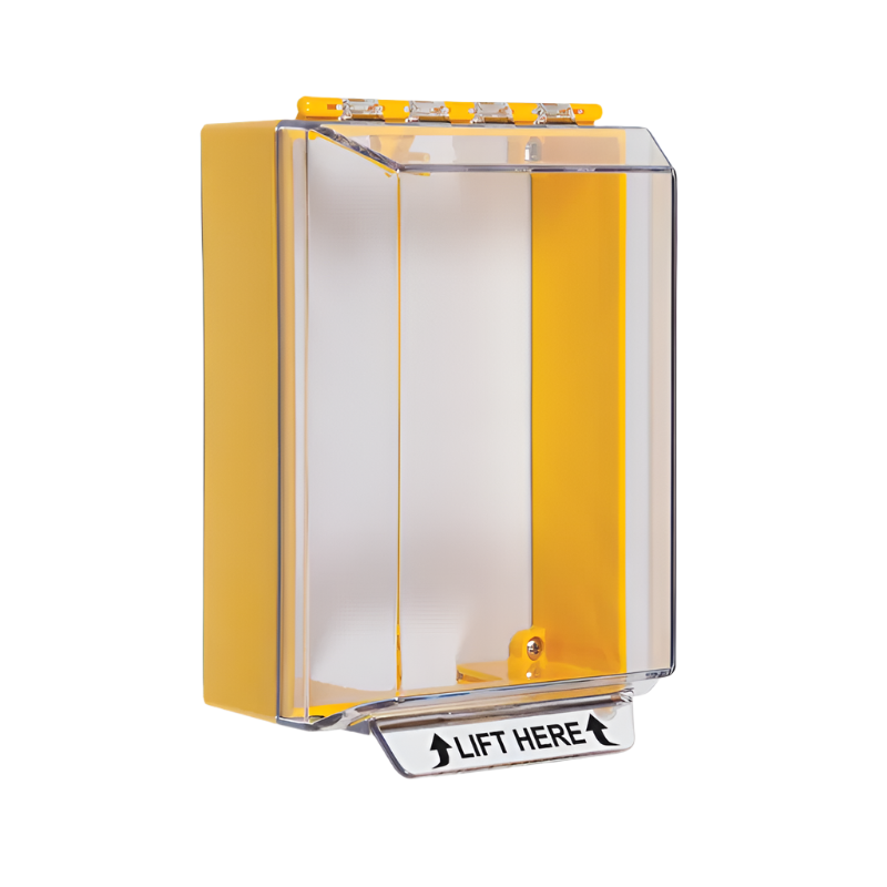 Universal Stopper® Low Profile without Horn Housing, Surface Mount, No Label, Yellow, STI-14200NY