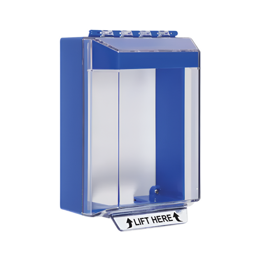 Universal Stopper® Low Profile, without Horn, Surface Mount, No Label, Blue, STI-14210NB
