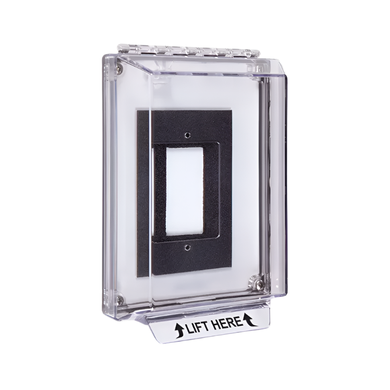 Universal Stopper® Low Profile, with Backplate for Flush Devices, Clear, STI-14300NC