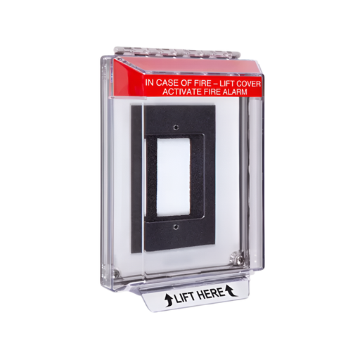 Universal Stopper® Low Profile, without Horn, Enclosed Flush Back Box, Fire Label, STI-14310FR