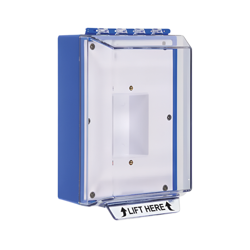 Universal Stopper® Low Profile without Horn Housing, Enclosed Back Box, Sealed Mounting Plate, No Label, Blue, STI-14400NB