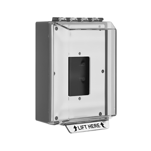 Universal Stopper® Low Profile without Horn Housing, Enclosed Back Box, Open Mounting Plate, No Label, Yellow, STI-14500NY