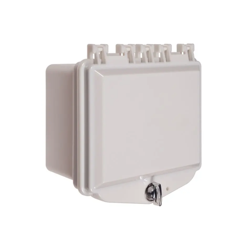 Polycarbonate Enclosure with Enclosed Deep White Back Box and Exterior Thumb Lock, STI-7511A-OW