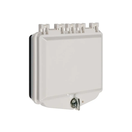 Polycarbonate Enclosure with Open White Back Box for Flush Mount Applications and Exterior Thumb Lock, STI-7511E-OW