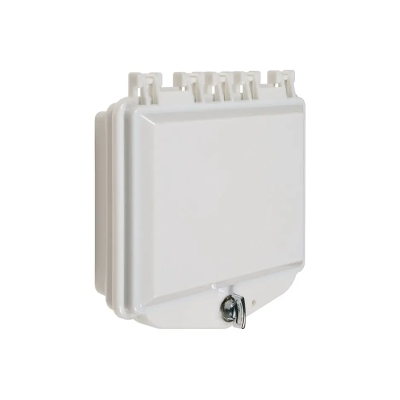 Polycarbonate Enclosure with Enclosed White Back Box and Exterior Thumb Lock, STI-7511F-OW