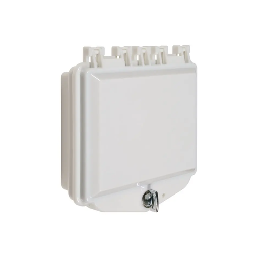 Polycarbonate Enclosure with Enclosed White Back Box and Exterior Thumb Lock, STI-7511F-OW