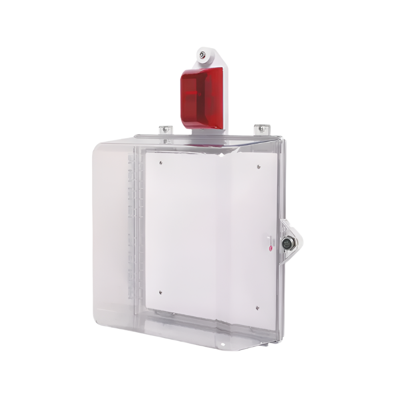 Protective Cabinet with Siren/Strobe Alarm, Key Lock, STI-7534