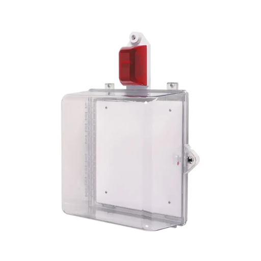 Protective Cabinet with Siren/Strobe Alarm, Thumb Lock, STI-7535