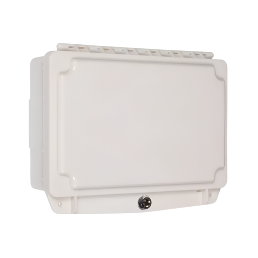 Polycarbonate Cover with Enclosed Back Box - White, STI-7730-OW