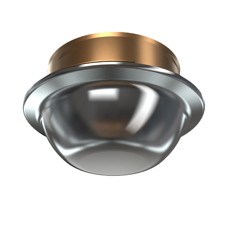 Viking Cover 12381 Label 12382A Concealed Domed Pendent Cover Plate, Polished Chrome, 135 Degree, 12381FA - WeSupplyIt.com