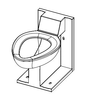 I-CON Institutional On Floor Blowout Toilet - PN 105198