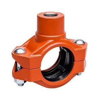 Victaulic® LC37072PEF Style 72 Outlet Coupling, 3" x 3/4", Ductile Iron, Orange