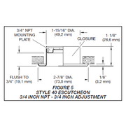 Tyco Style 40 Recessed Fire Sprinkler Escutcheon 3/4" NPT, Stainless Steel White, 56-700-0-010 - WeSupplyIt.com