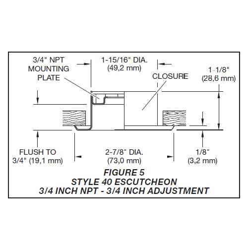 Tyco Style 40 Recessed Fire Sprinkler Escutcheon 3/4" NPT, Stainless Steel White, 56-700-0-010 - WeSupplyIt.com