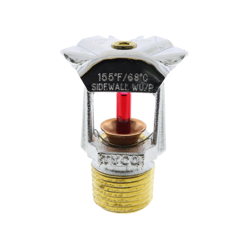 Tyco® TY3451, Model TY-B, 5.6K, Vertical Sidewall, SR, 1/2" NPT, Chrome, 155 Degree, 57-575-9-155, Fire Sprinkler Head - Top View