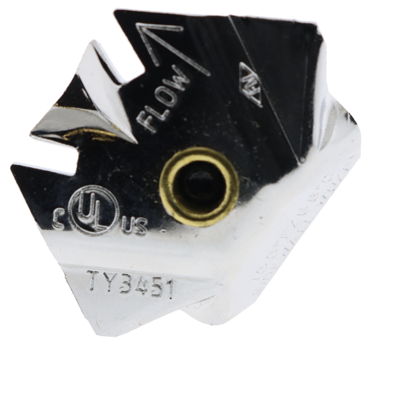 Tyco® TY3451, Model TY-B, 5.6K, Vertical Sidewall, SR, 1/2" NPT, Chrome, 155 Degree, 57-575-9-155, Fire Sprinkler Head - SIN Number