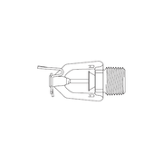 Tyco® TY1334, Series LF-II, Low Flow Horizontal Sidewall, 4.2K, 1/2” NPT, Residential Sprinkler, QR, Chrome, 155 Degree, 51-211-9-155, Fire Sprinkler Head
